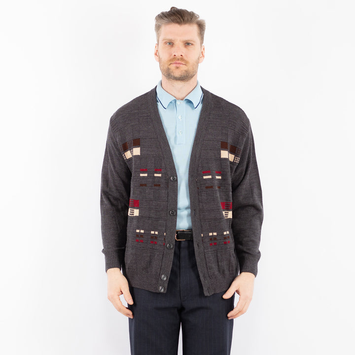 Vintage 90's Men Cardigan in GrayZ1387