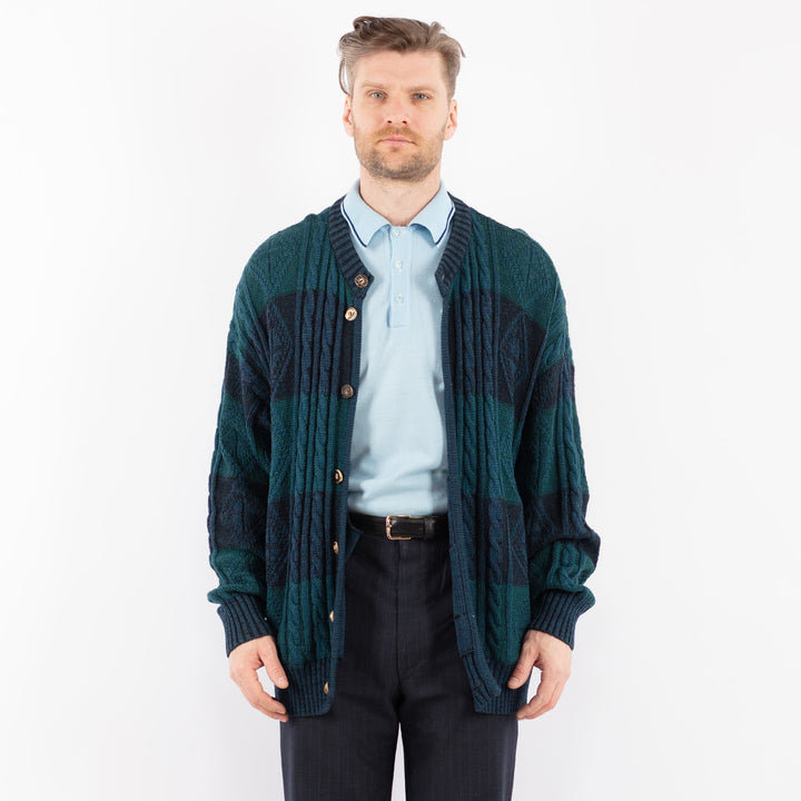 Vintage 80's Men Cardigan in BlueZ1389