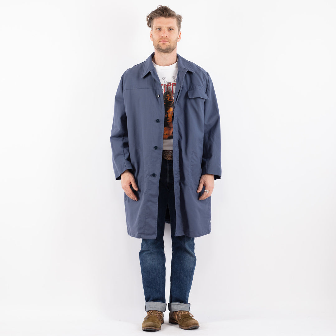 Vintage 70's Men Mac Coat in BlueZ1495