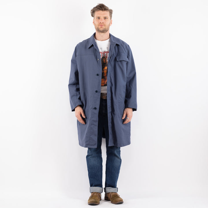 Vintage 70's Men Mac Coat in BlueZ1495