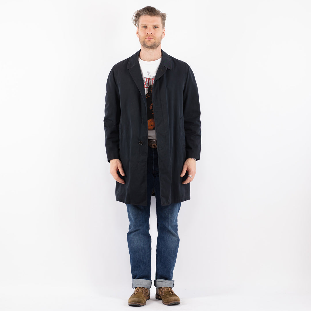 Vintage 70's Men Mac Coat in BlueZ1498