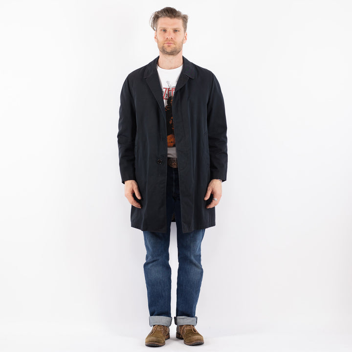 Vintage 70's Men Mac Coat in BlueZ1498