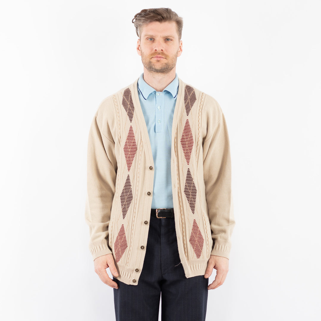 Vintage 90's Men Cardigan in BeigeZ1395