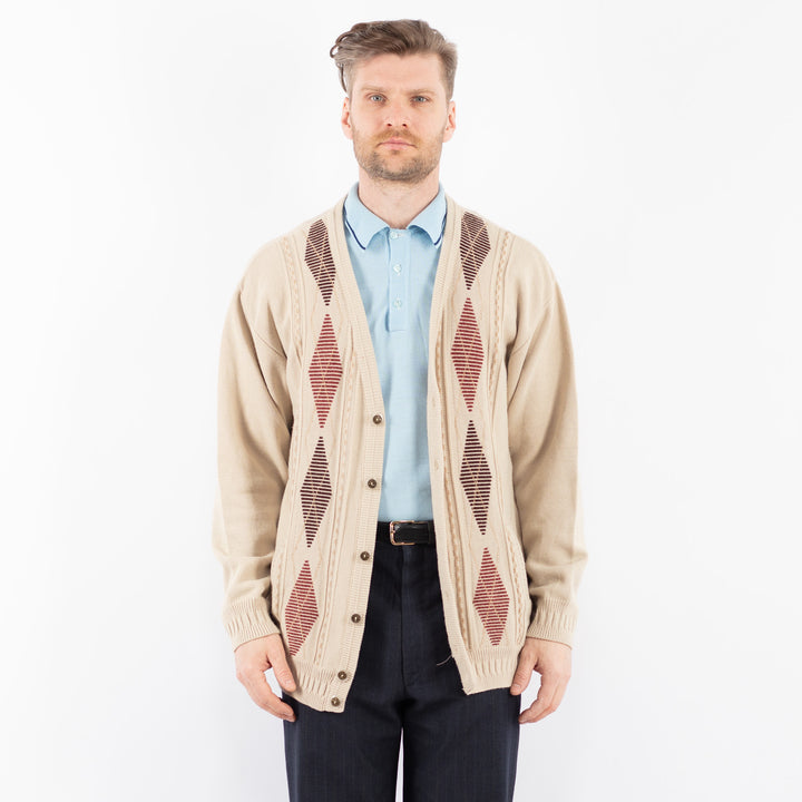 Vintage 90's Men Cardigan in BeigeZ1395