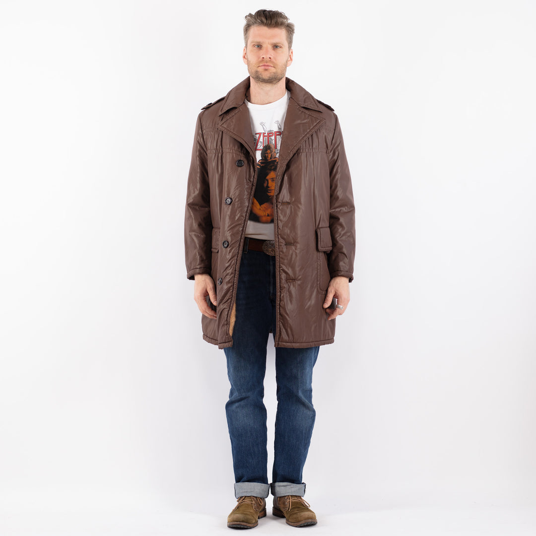 Vintage 70's Men Trench Coat in BrownZ1502