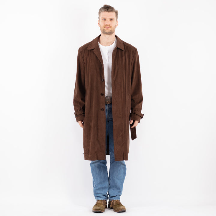 Vintage 90's Men Trench Coat in BrownZ1467