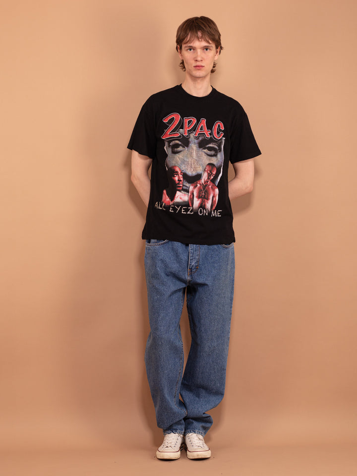 Vintage 00's Men T-shirt with 2Pac print