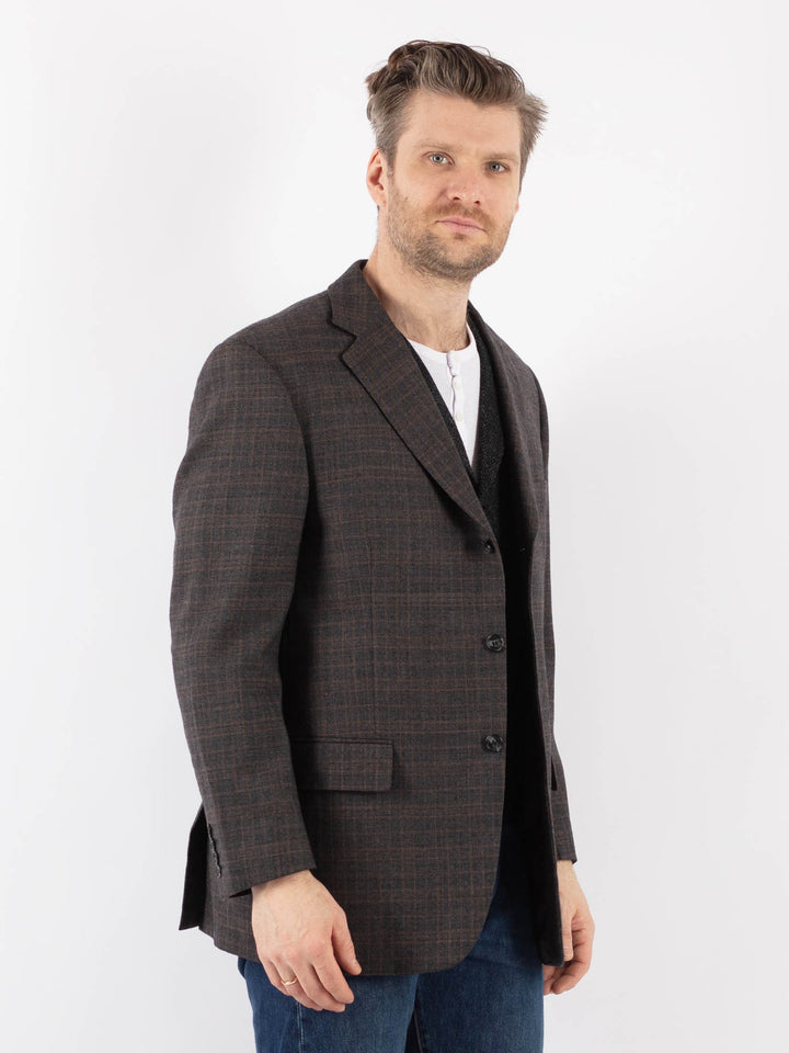 Vintage 00's Men Wool Blazer in GrayZ1195