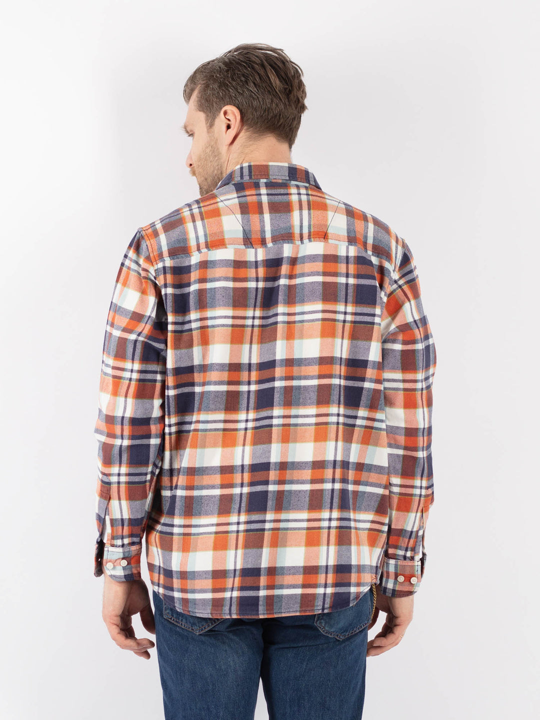 Vintage 00's Men Plaid Flannel Shirt in MultiZ1141