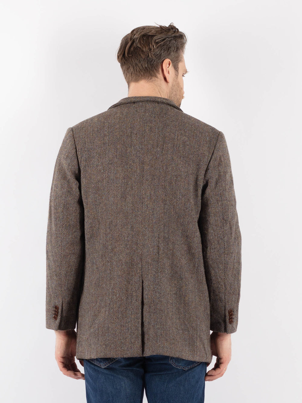 Vintage 00's Men Harris Tweed Jacket in BeigeZ1209