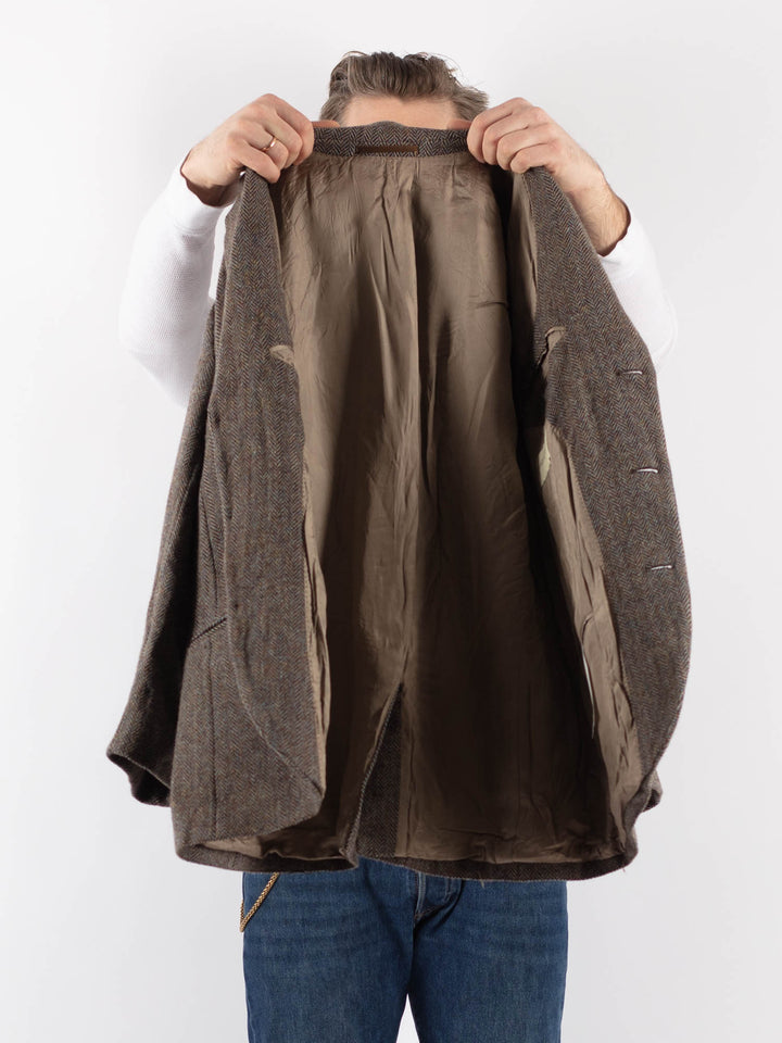 Vintage 00's Men Harris Tweed Jacket in BeigeZ1209