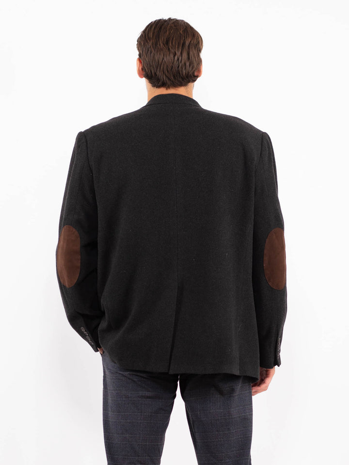 Vintage 00's Men Wool Blend Blazer Jacket in GrayZ2152