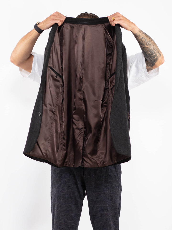 Vintage 00's Men Wool Blend Blazer Jacket in GrayZ2152