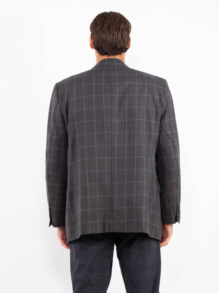 Vintage 00's Men Wool Blend Blazer Jacket in GrayZ2153