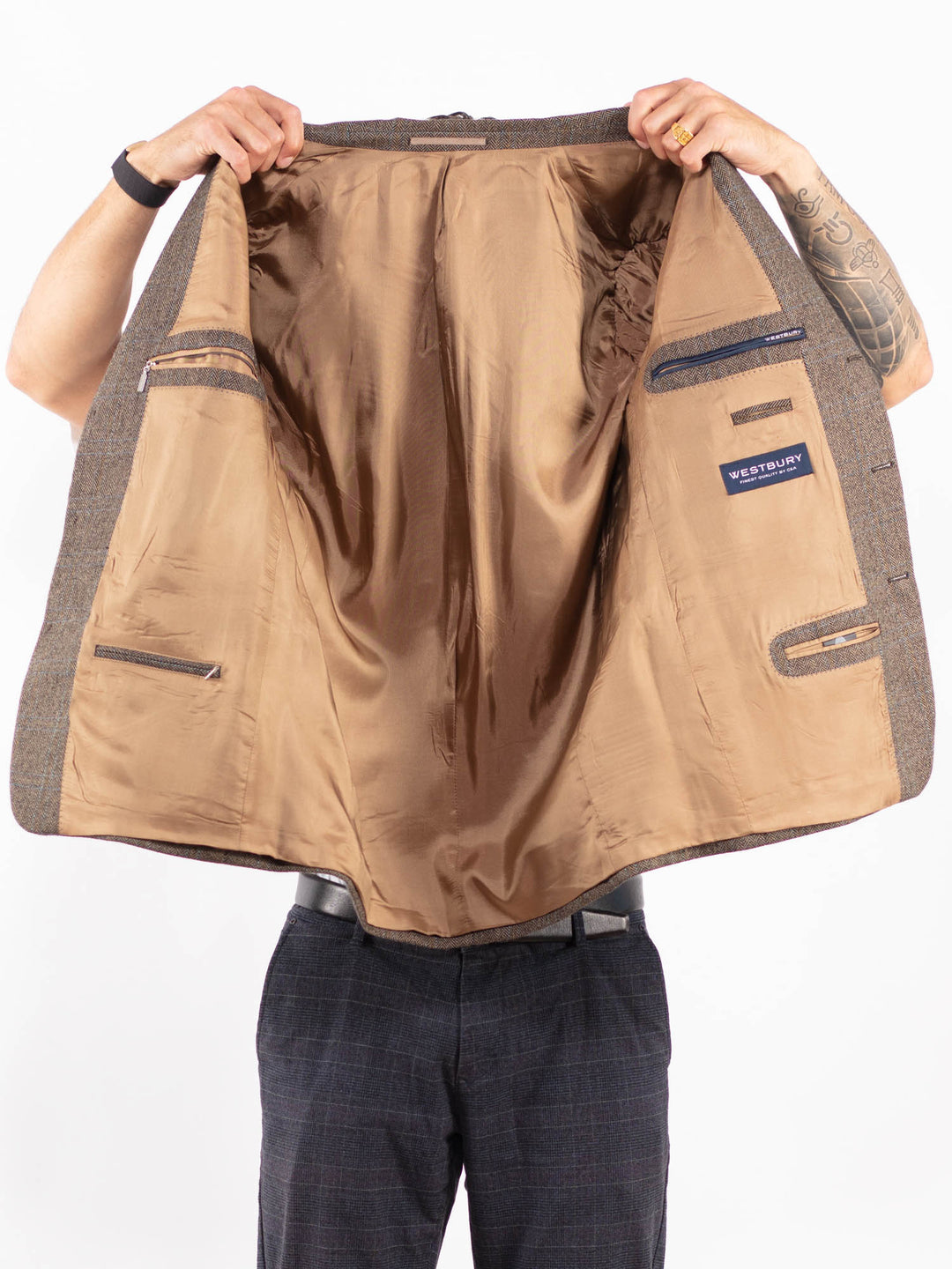 Vintage 00's Men Wool Blazer in BeigeZ2188