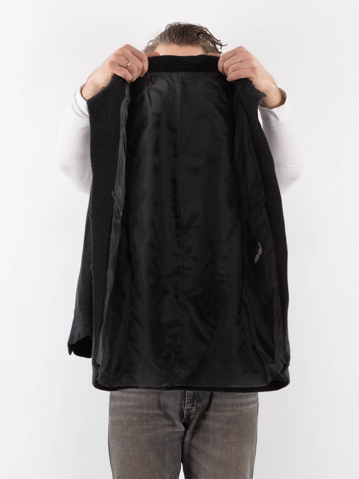 Vintage 00's Men Wool Blazer Jacket in GrayZ1013