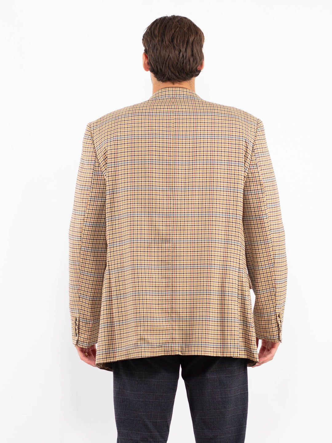 Vintage 00's Men Wool Blazer Jacket in BeigeZ2215