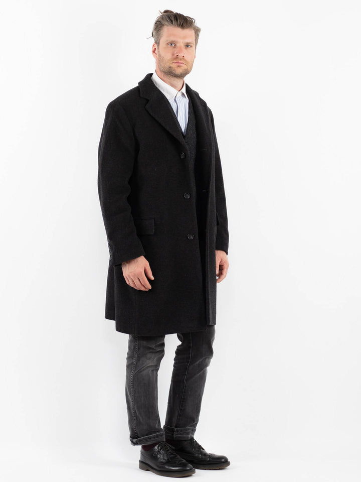 Vintage 00's Men Wool Blend Coat in GrayZ1751