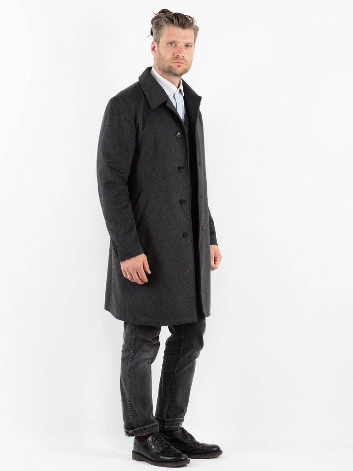 Vintage 00's Men Wool Blend Coat in GrayZ1753