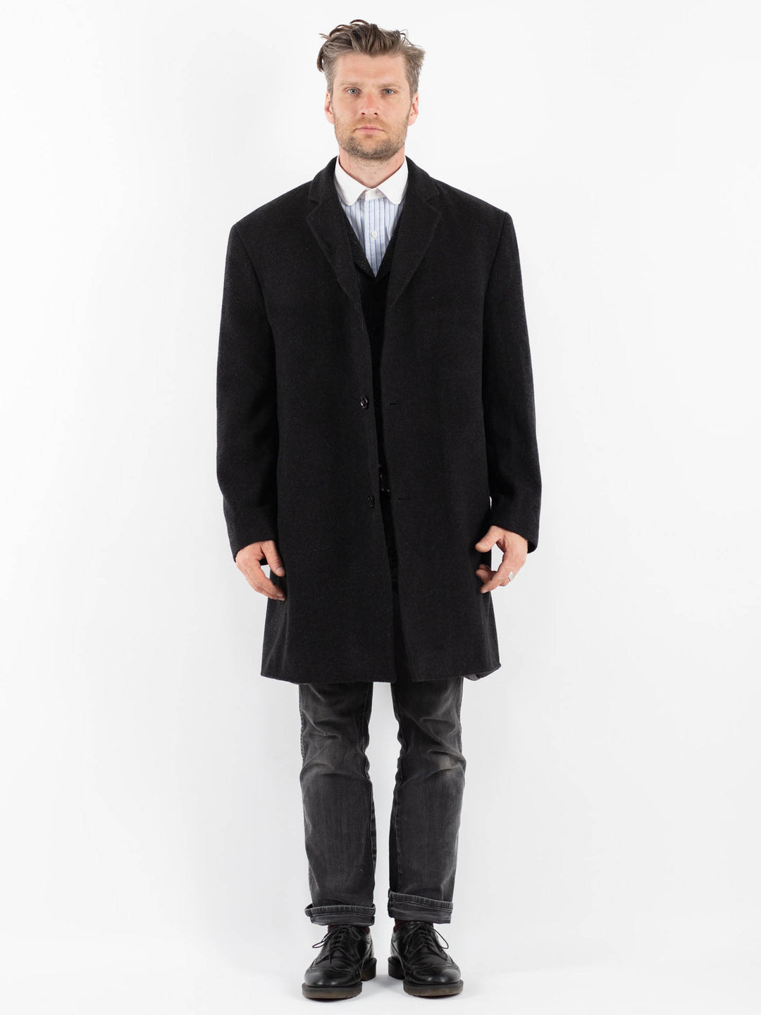 Vintage 00's Men Wool Blend in GrayZ1755