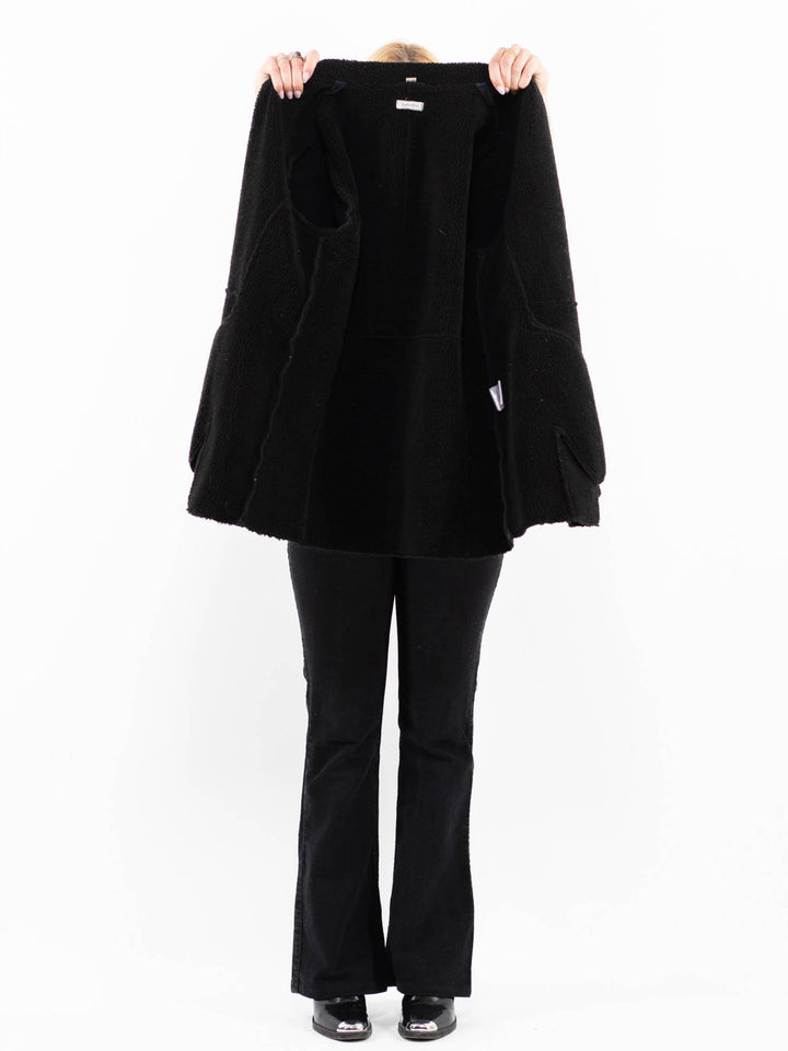 Vintage 00's Women Faux Sheepskin Coat in GrayA0203