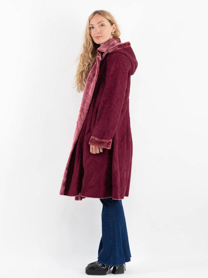 Vintage 00's Women Faux Sheepskin in PurpleV9937