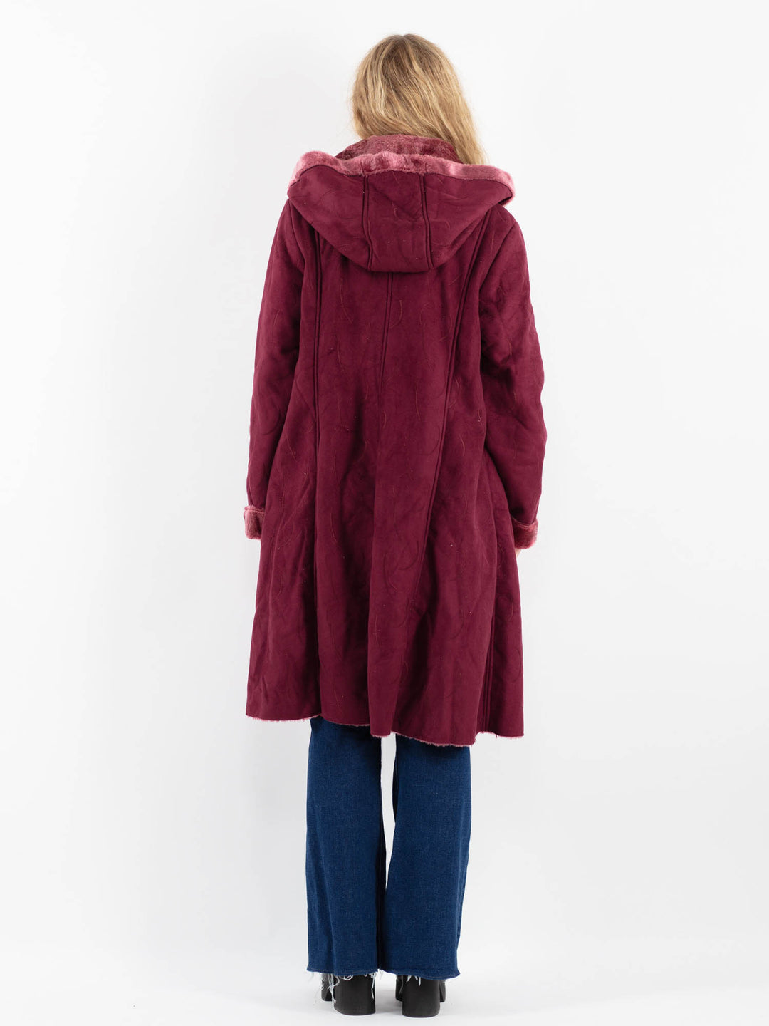 Vintage 00's Women Faux Sheepskin in PurpleV9937