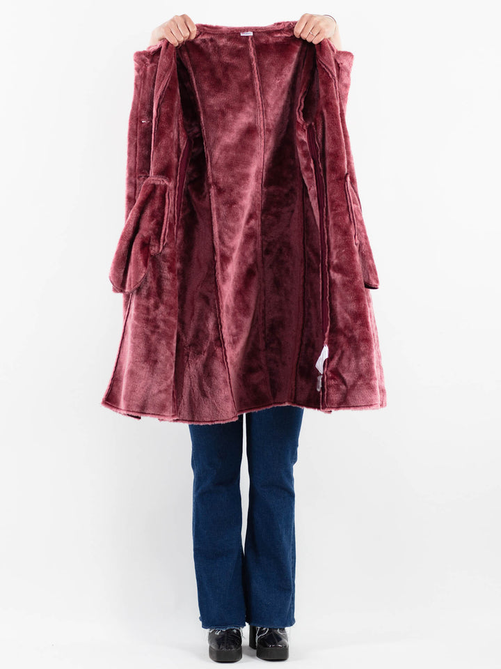 Vintage 00's Women Faux Sheepskin in PurpleV9937