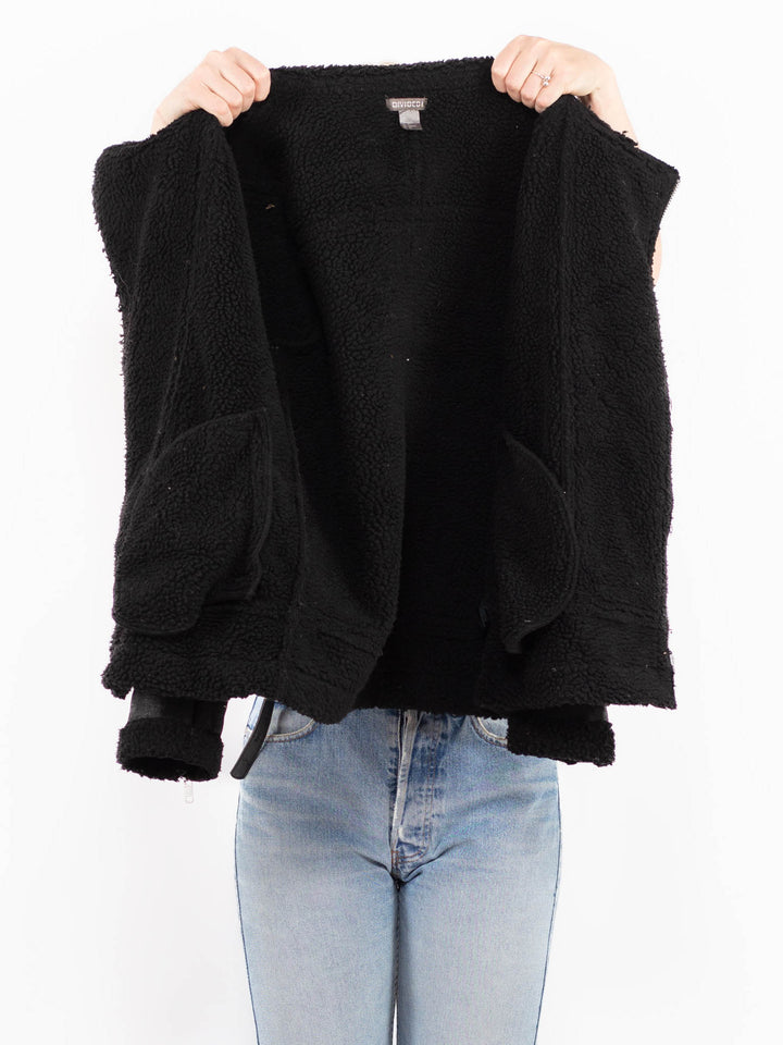 Vintage 00's Women Faux Sheepskin Jacket in BlackA0501