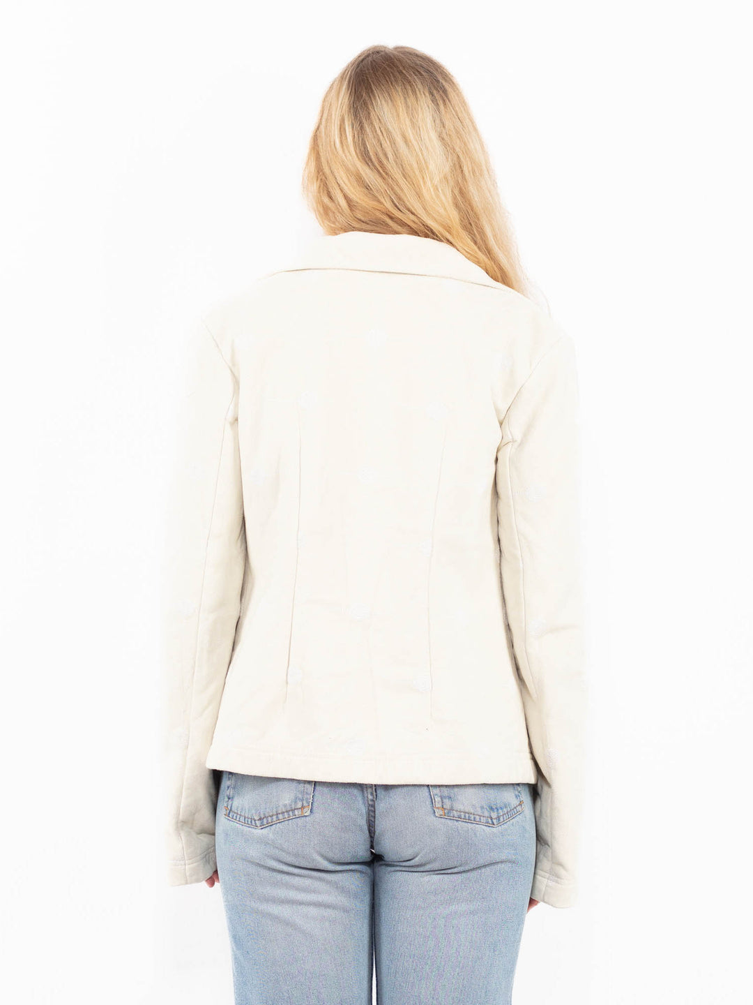 Vintage 00's Women Suede Sherpa Jacket in WhiteA0550