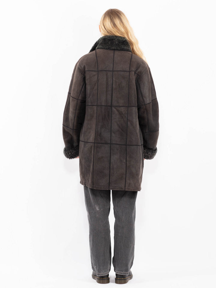 Vintage 00's Women Sheepskin Coat in BlackA0620