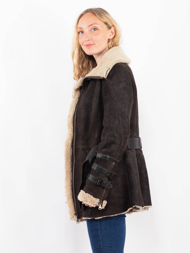 Vintage 00's Women Sheepskin in BrownA0447