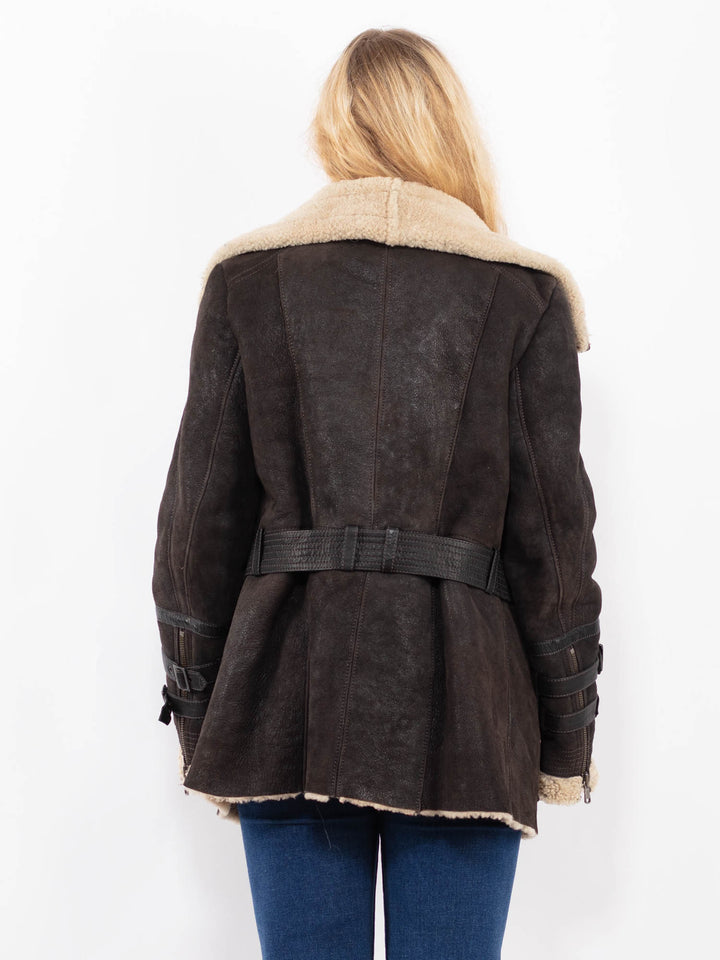 Vintage 00's Women Sheepskin in BrownA0447