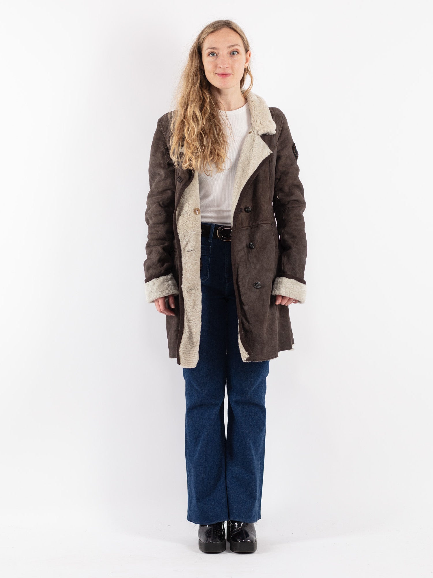 Spring Autumn Classic Vintage Rub Color Sheepskin Short Tight Jacket for Women main image 1