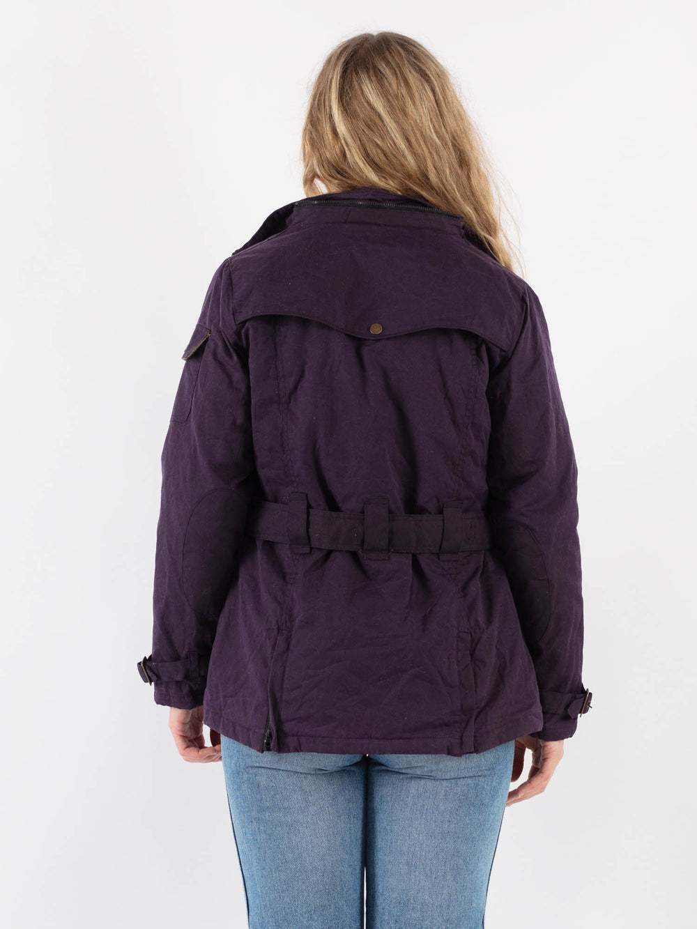 Vintage 00's Women Waxed Cotton Jacket in Purple