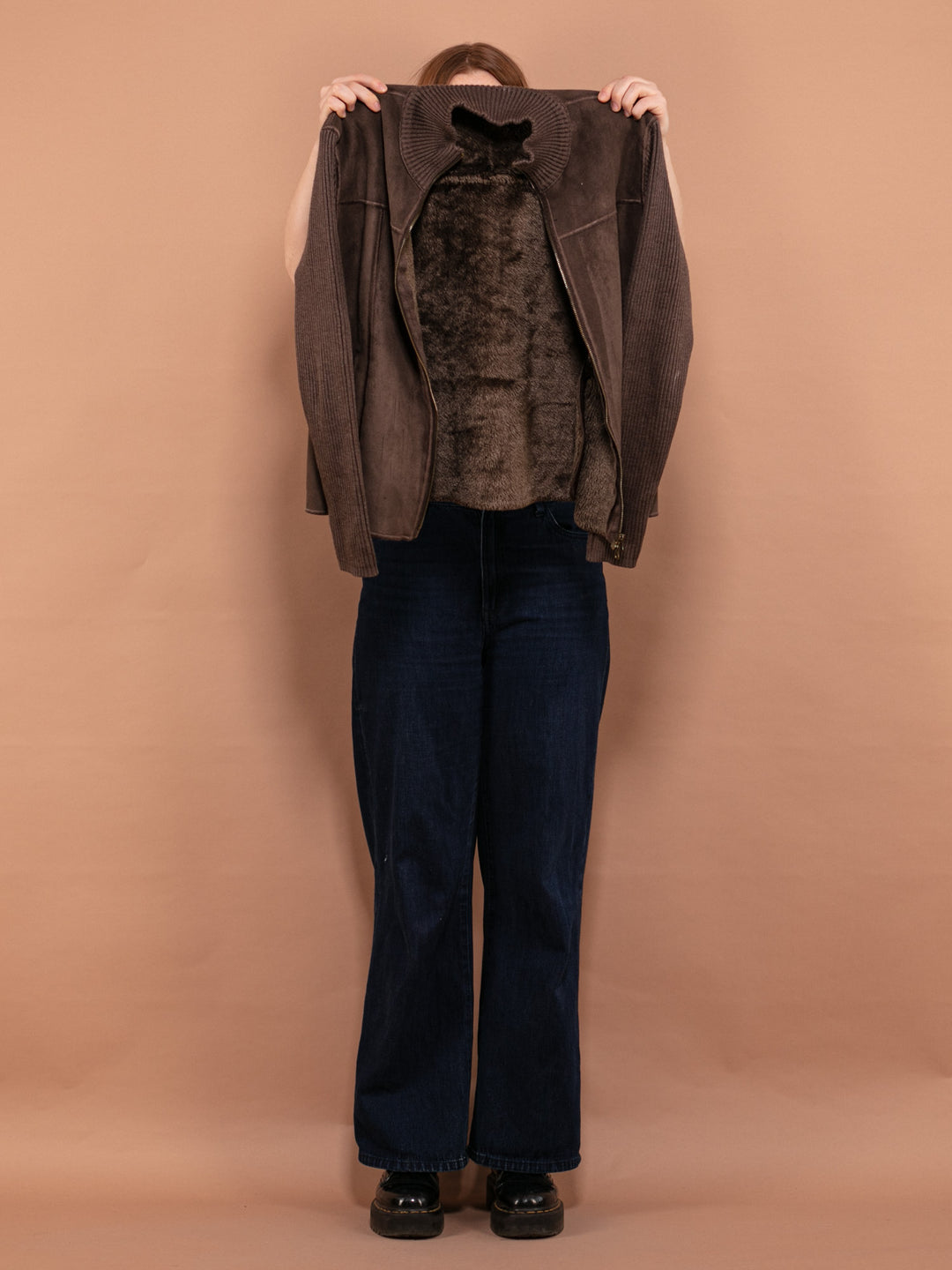 Vintage 00's Women Zip Up Cardigan in Brown - NorthernGrip