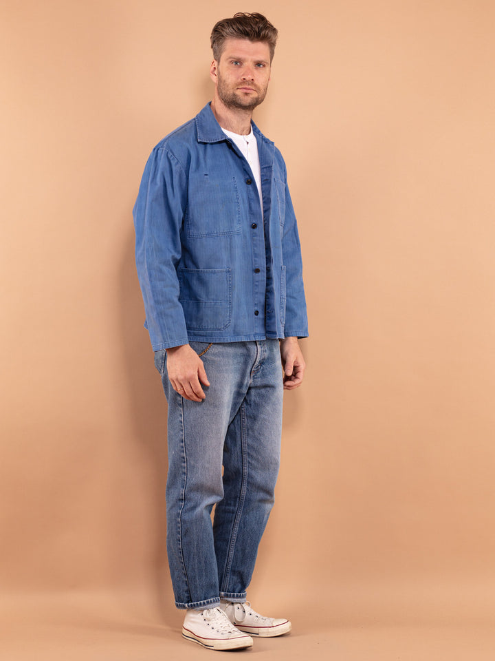 Vintage 60's Men Sun Faded Work Jacket - NorthernGrip