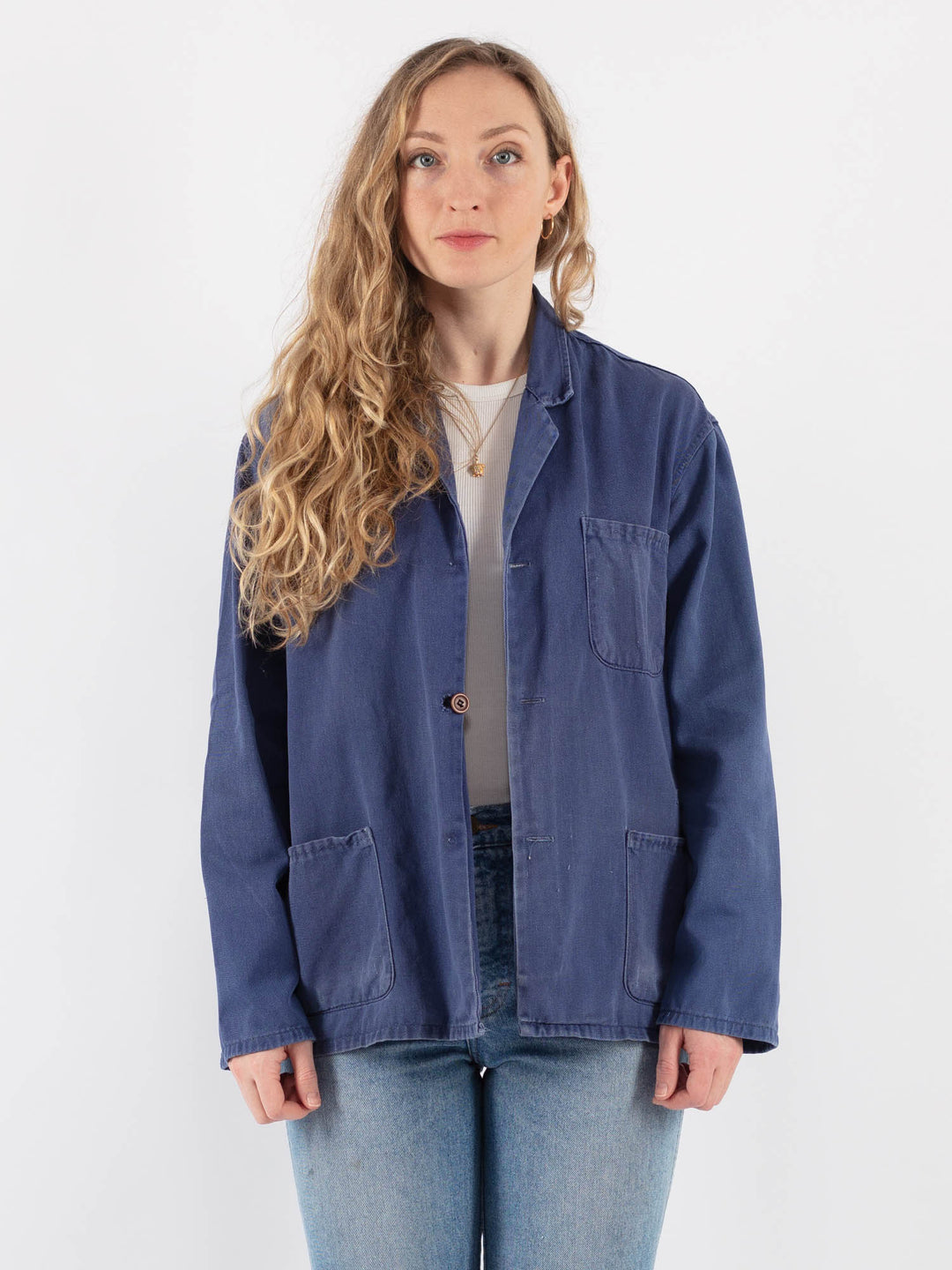 Vintage 60's Women Work Jacket in BlackV9375