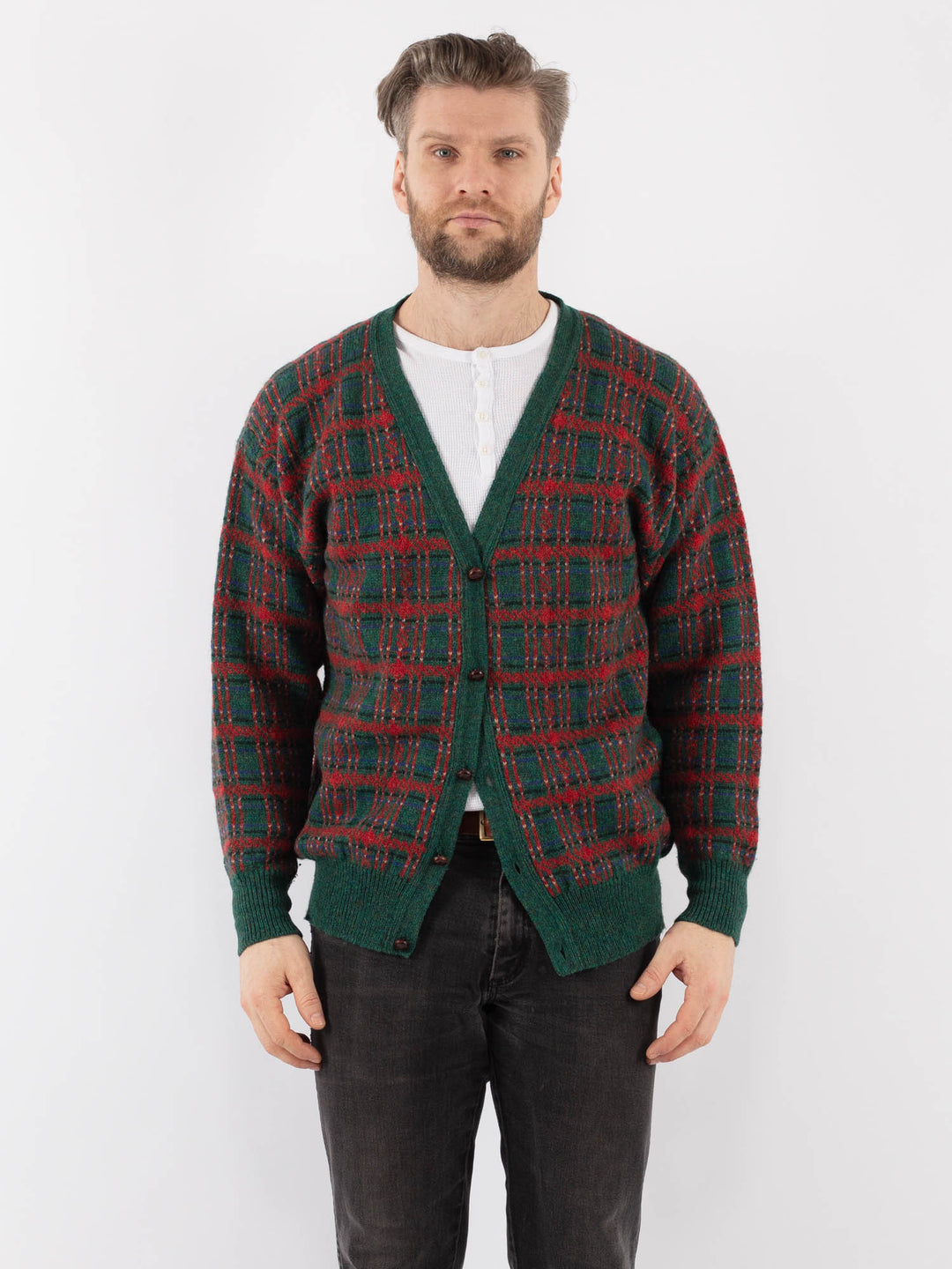 Vintage 70's Men Cardigan in MultiZ959