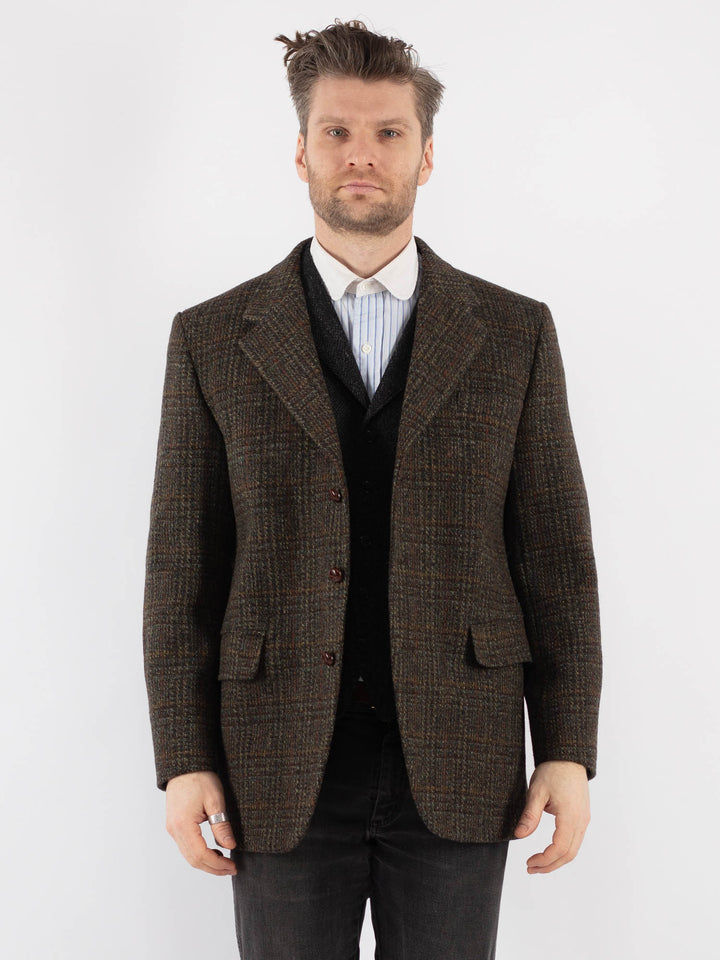 Vintage 70's Men Harris Tweed Jacket in Green (šujas, atstāt draftos) - NorthernGrip