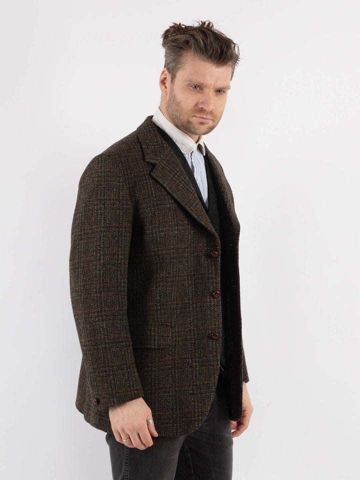 Vintage 70's Men Harris Tweed Jacket in Green (šujas, atstāt draftos) - NorthernGrip