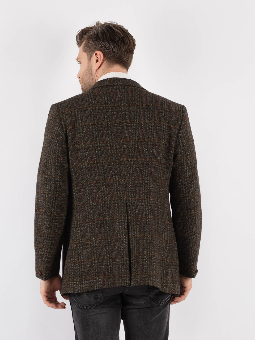 Vintage 70's Men Harris Tweed Jacket in Green (šujas, atstāt draftos) - NorthernGrip