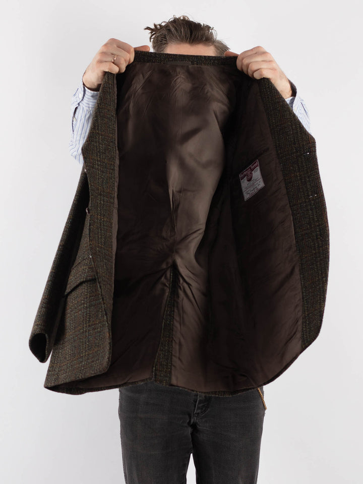 Vintage 70's Men Harris Tweed Jacket in Green (šujas, atstāt draftos) - NorthernGrip