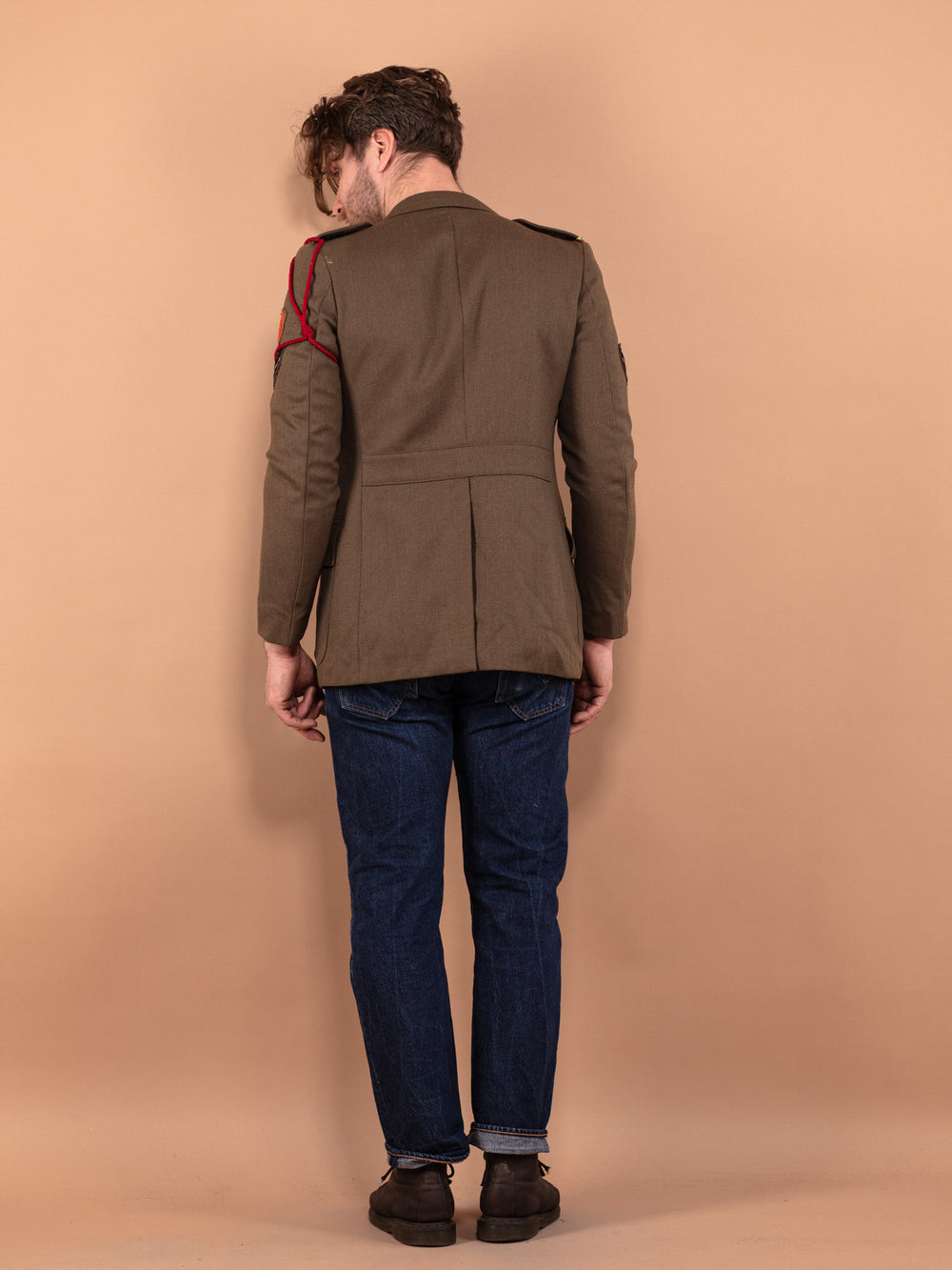 Vintage 70's Italian Military Blazer in Khaki - NorthernGrip