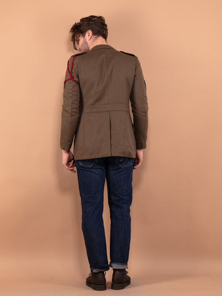 Vintage 70's Italian Military Blazer in Khaki - NorthernGrip