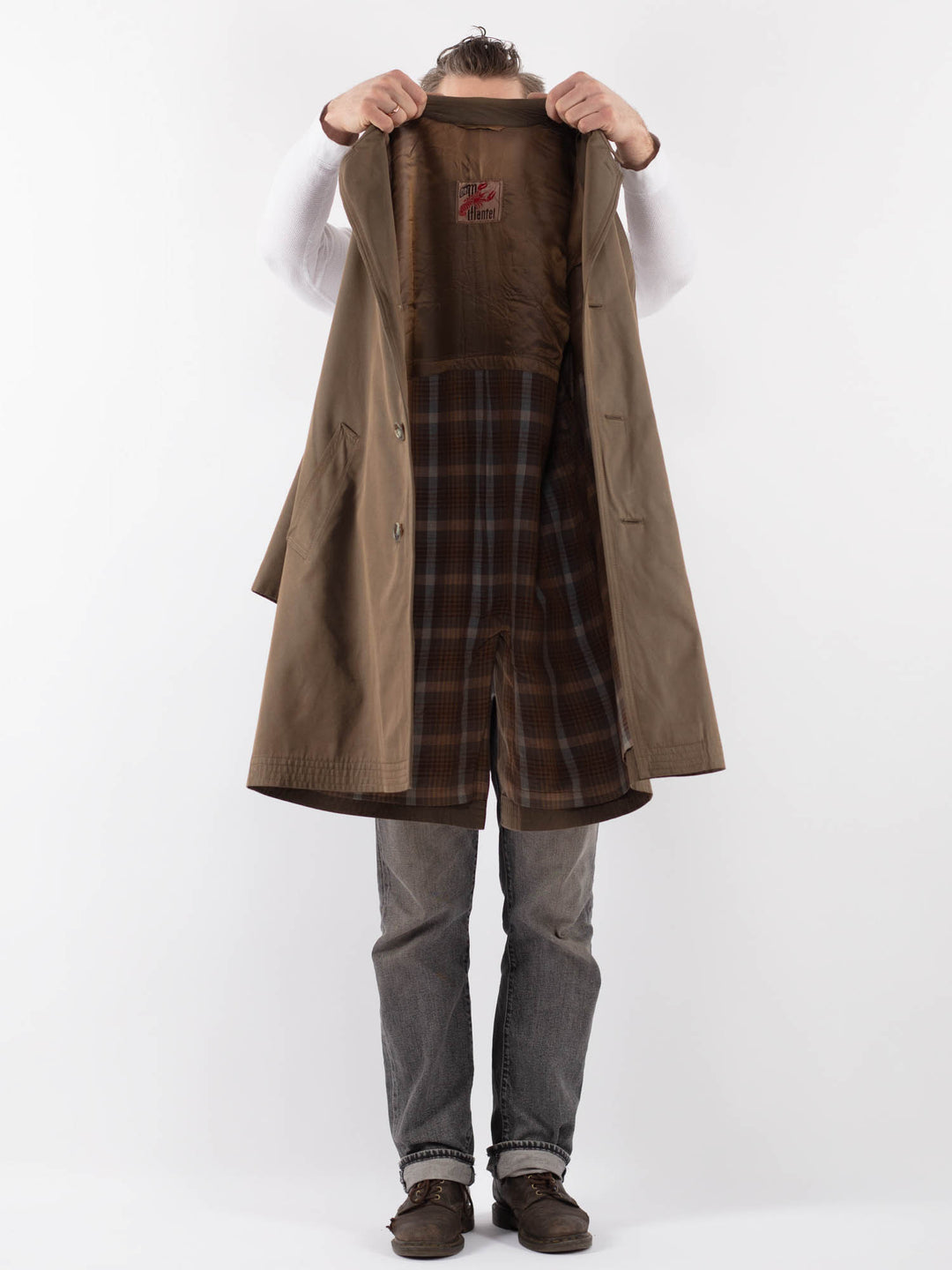 Vintage 70's Men Mac in BrownZ1089