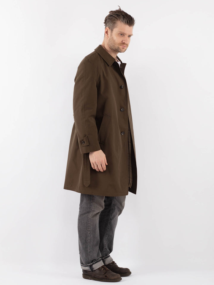 Vintage 70's Men Mac Coat in BrownZ1091