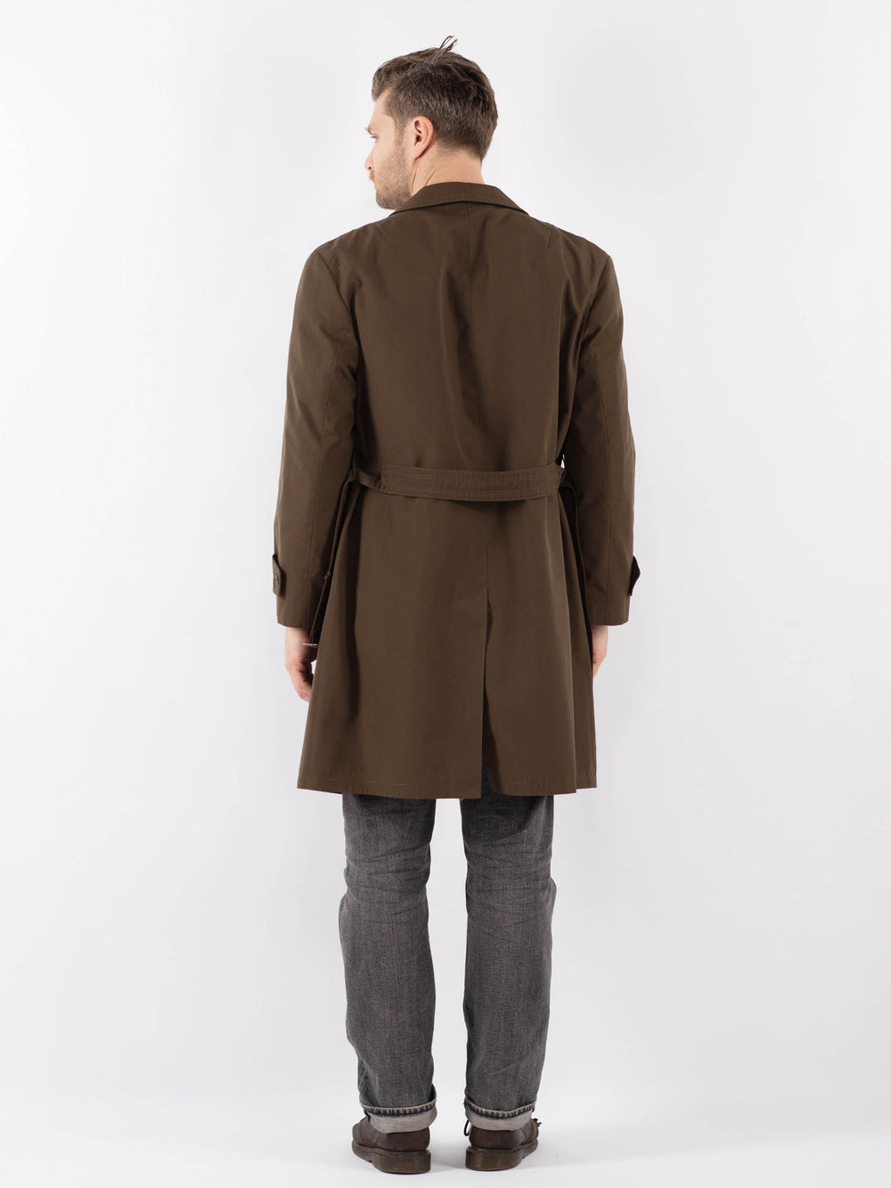 Vintage 70's Men Mac Coat in BrownZ1091
