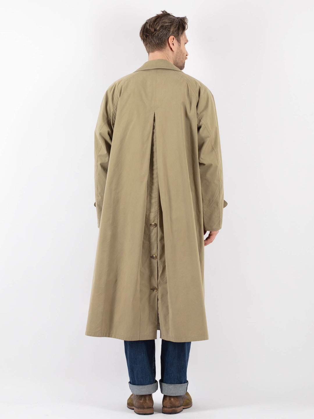 Vintage 70's Men Mac Coat in BeigeZ1214