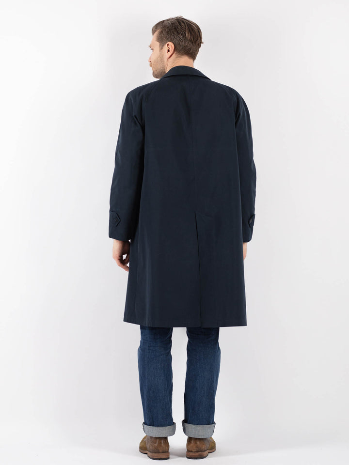 Vintage 70's Men Mac Coat in BlueZ1217